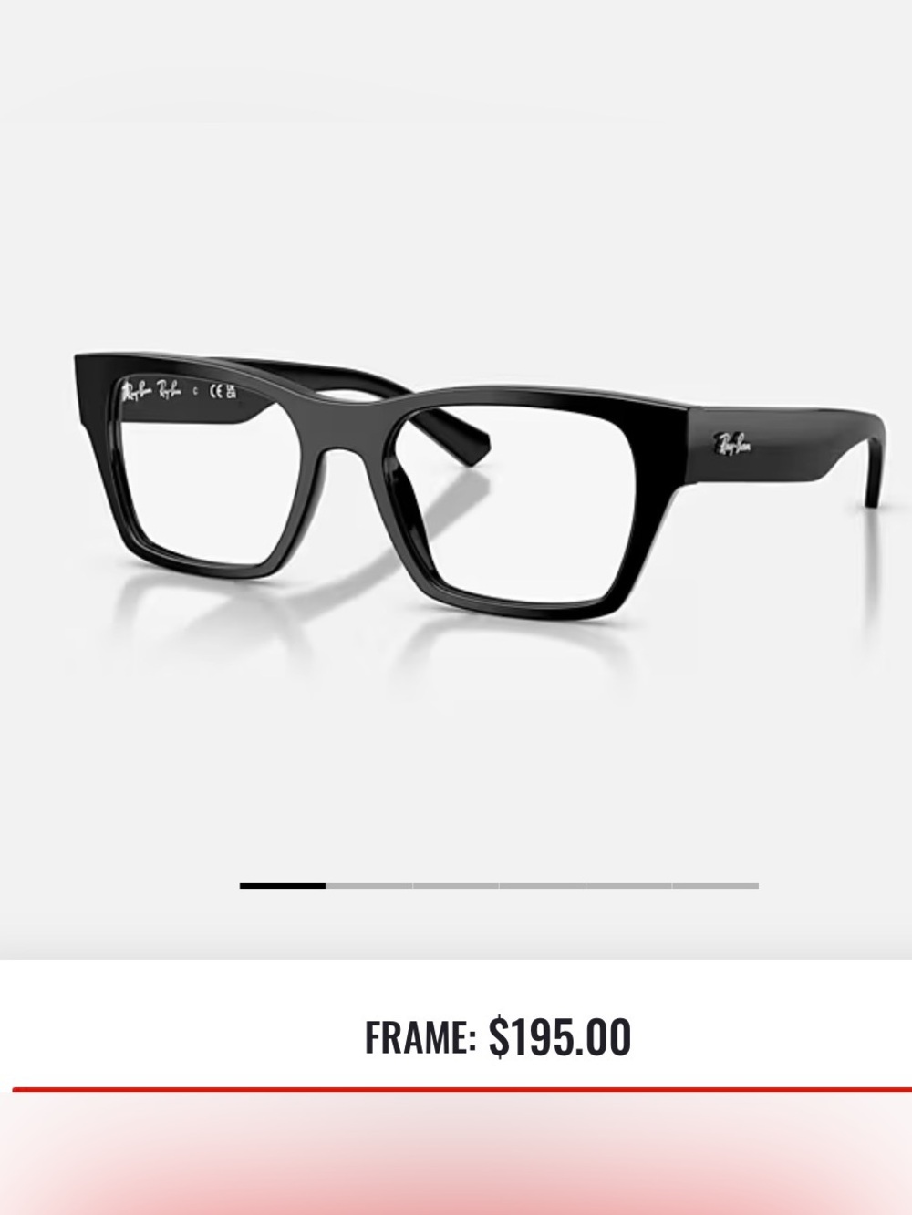 Ray-Ban style 5448 black  Gloss Rectangular Glasses